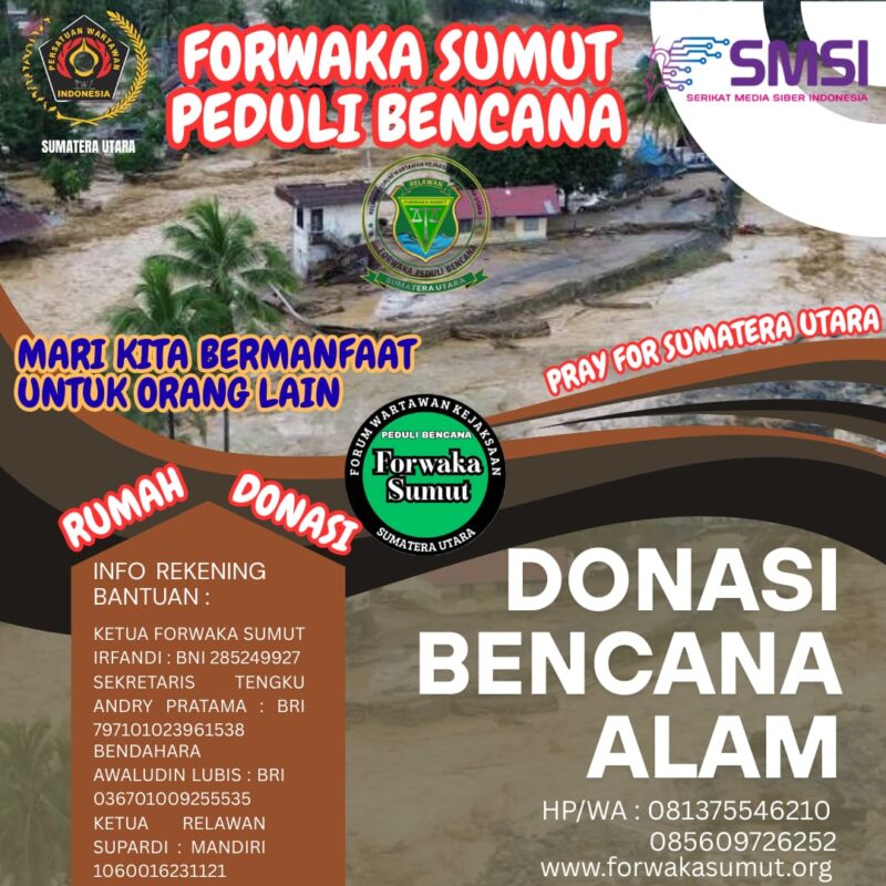 Relawan Forwaka Sumut Peduli Bencana