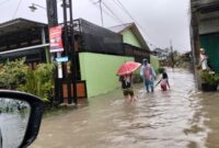 Banjir di Kelurahan Terjun Medan Marelan