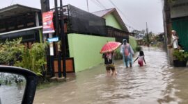 Banjir di Kelurahan Terjun Medan Marelan