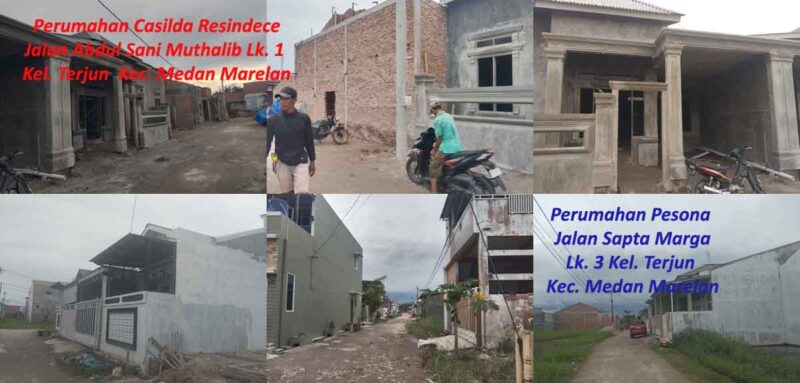 Perumahan Casilda Resindence dan Perumahan Pesona Medan Marelan tak ber PBG