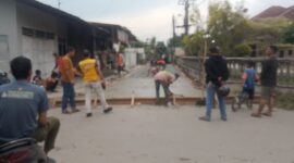 Jalan Martosari Pasar 3 Barat Medan Marelan Dicor Beton