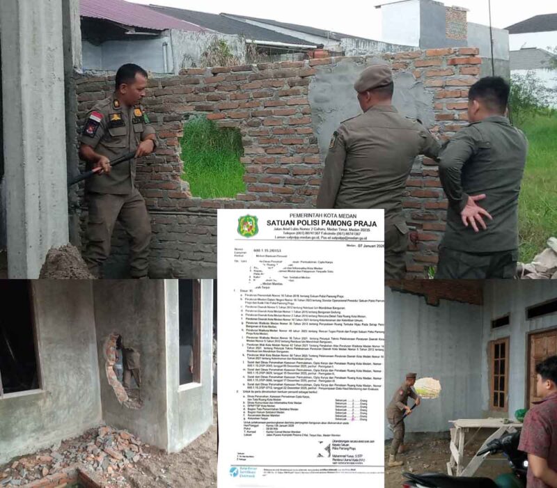 Ketok Cantik bangunan tak berizin ala Tim Penertiban Pemko Medan